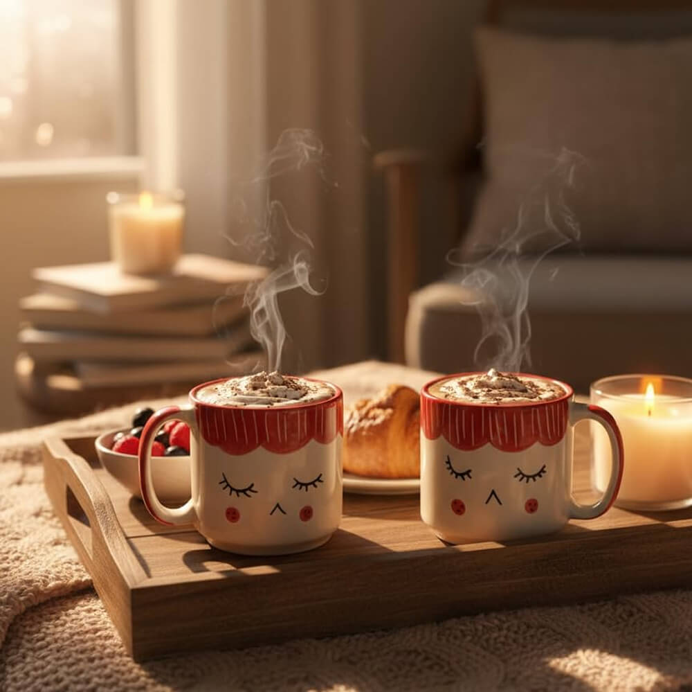 Blush & Brew Coffee Mug, Cup Pack of 2