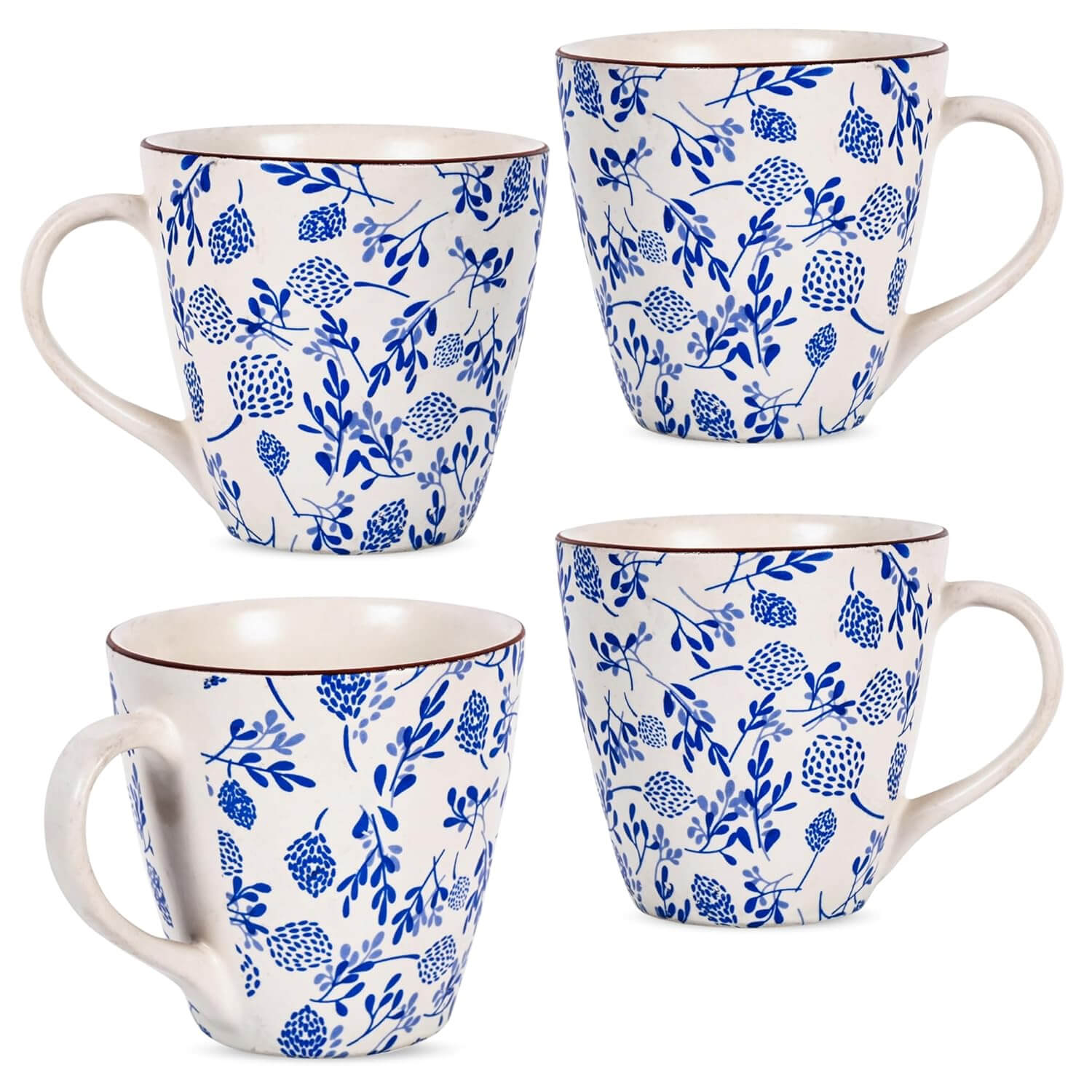 Royal Azure Ceramic Coffee Mug Set of 4