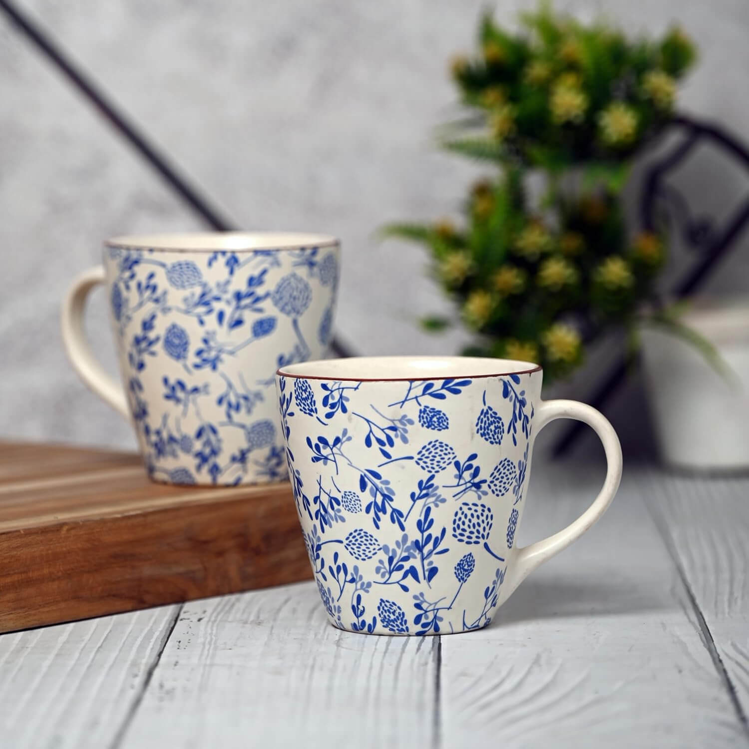 Royal Azure Ceramic Coffee Mug Set of 4