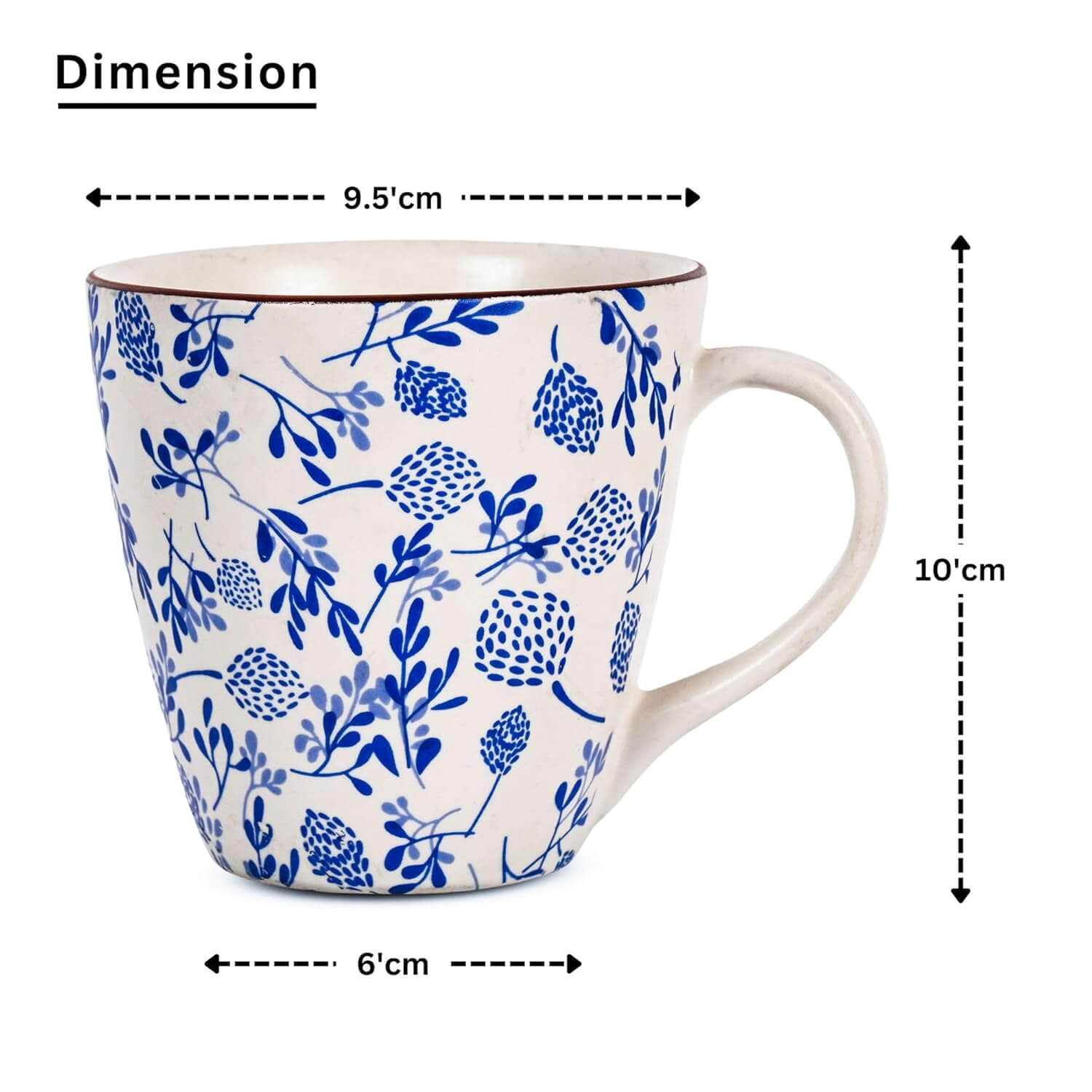 Royal Azure Ceramic Coffee Mug Set of 4