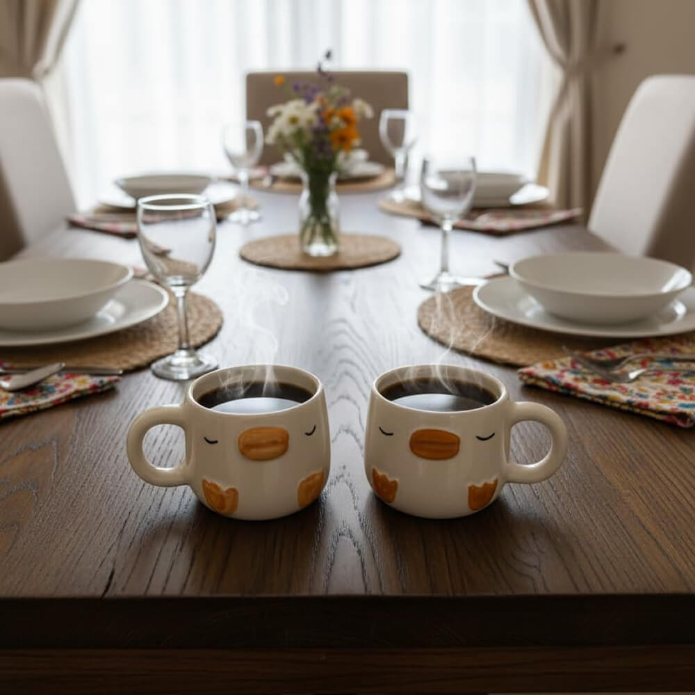 Sleepy Chick Orange Coffee Mug| Pack of 2